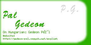 pal gedeon business card